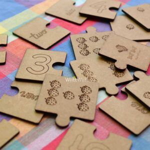 Puzzle números modelo con fresas